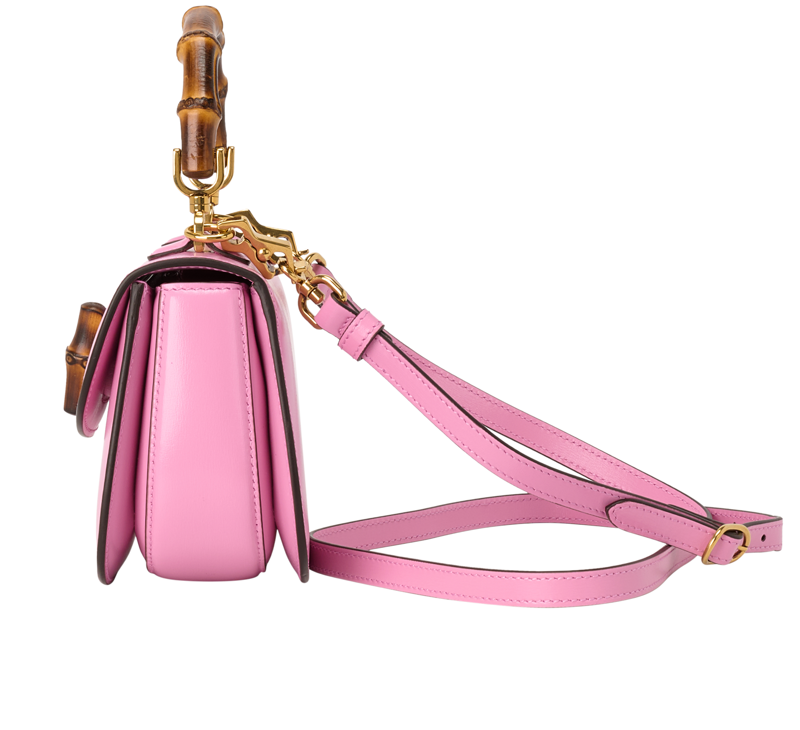 Mini Bamboo 1947, &pound;1,500, Handbags, Brown/Pink, Leather, Bottom view